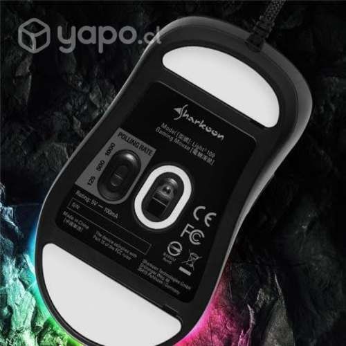 Mouse Sharkoon Light² 100 - RGB 6 Botones 5000DPI