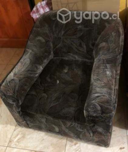 Juego de living, sofá 2 cuerpos y dos de1 cuerpo