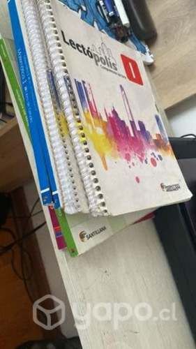 Libros escolares de 1ro y 2do medio