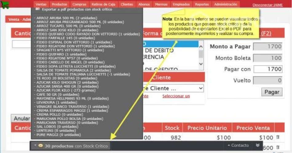 Sistema con Boleta Electrónica (SII)