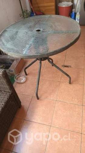 Mesa de vidrio terraza