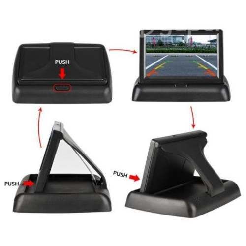 Pantalla Camara Auto Retrovisor Retroceso Rebatibl