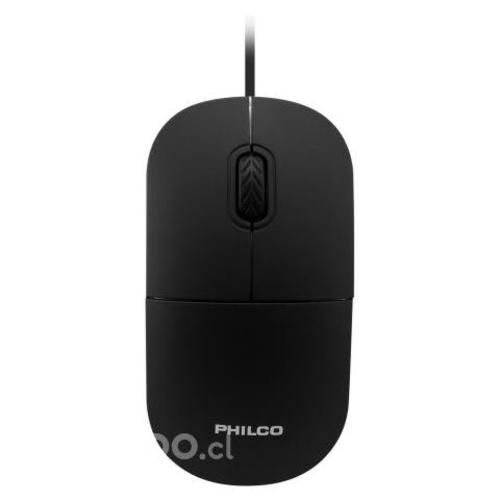 Mouse optico usb, negro, philco 29plc122un