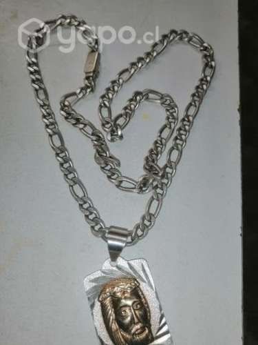 Cadena plata con Cristo de oro