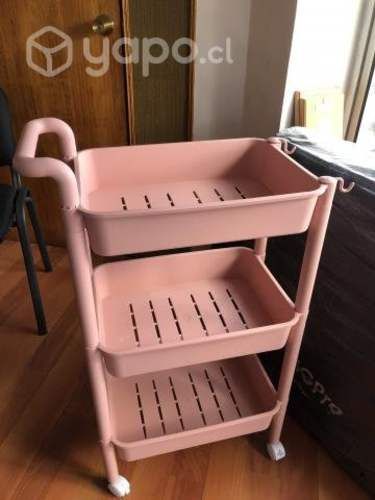 Carrito organizador rosado