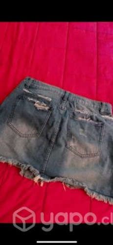 Falda talla 38 mezclilla