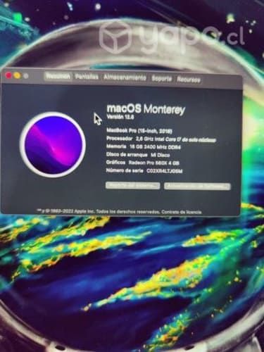 Macbook pro 15 touch bar 2018