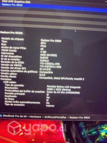Macbook pro 15 touch bar 2018