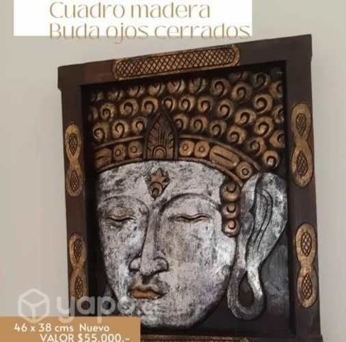 Cuadro buda ojos cerrados