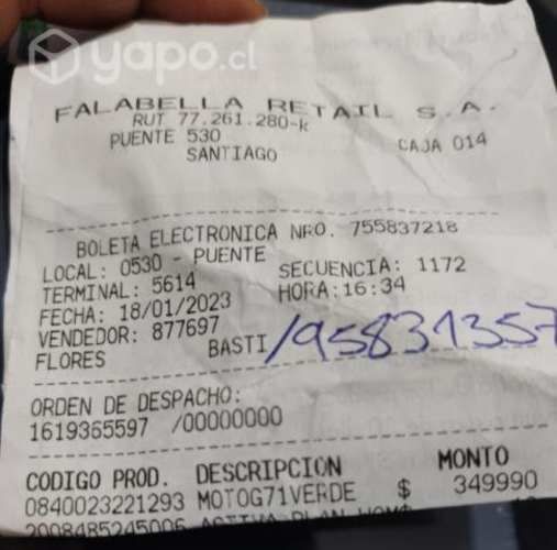 Celular nuevo sellado con boleta