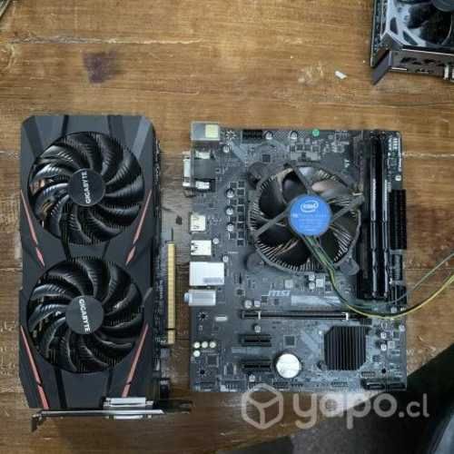 Placa madre h310m pro-vdh plus amd rx 570 4gb i5-9