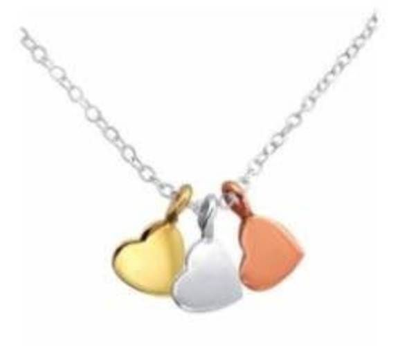 3 Colgantes de Plata ley 925 Mas cadena de 45 cm