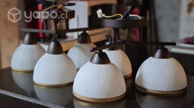 Lámpara de techo triple