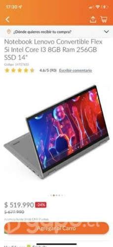 Notebook lenovo 5i intel core i3 8GB Ram 256 Gb