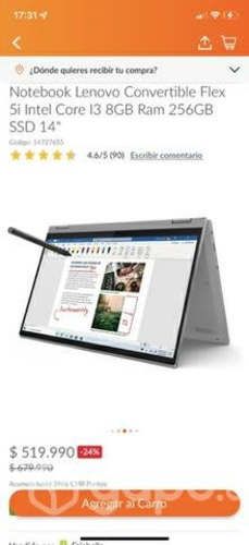 Notebook lenovo 5i intel core i3 8GB Ram 256 Gb