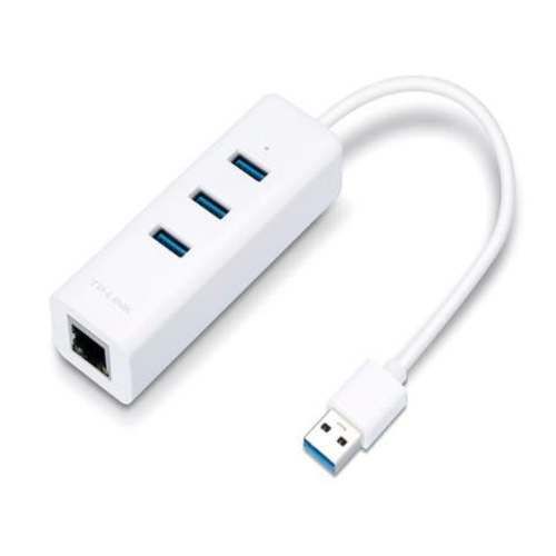 Adaptador usb 3.0 a rj45 (lan) con 3 puertos usb h