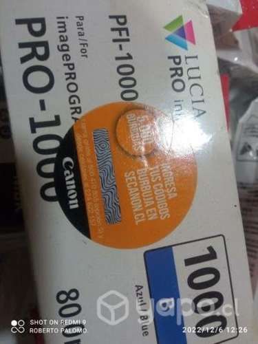 Tintas canon pfi 1000 colores originales de 80ml