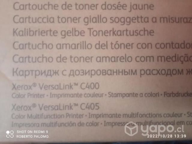 Toner xerox versalink c400/c405 yellow original