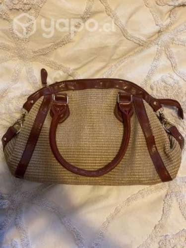 Cartera tejido de paja