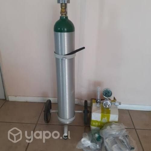 Cilindro oxigeno medicinal con carro