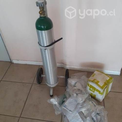 Cilindro oxigeno medicinal con carro