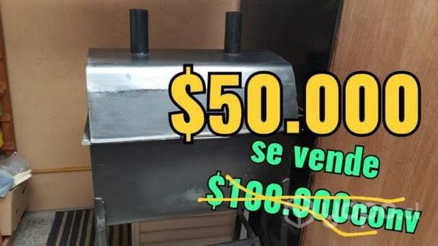 Asadera de fierro grande