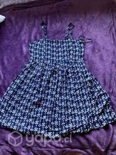 Vestido azul floreado