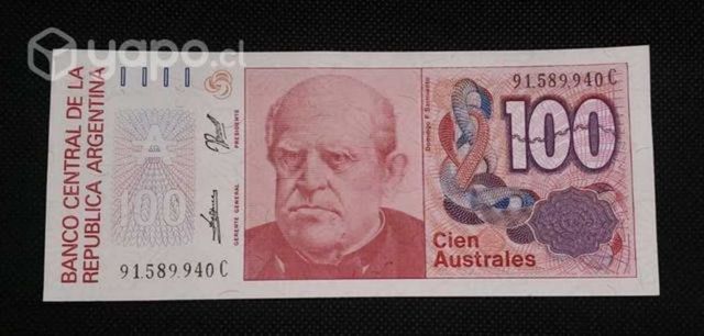 Billete Argentina 100 Australes