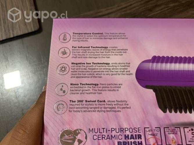 El cepillo para el cabello de cerámica multiusos
