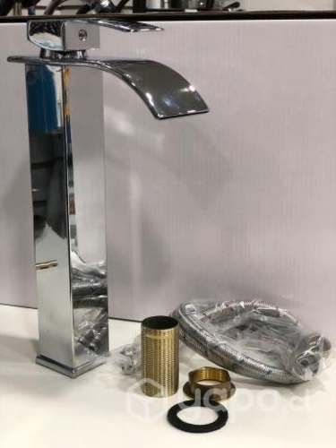 Llaves monomando para lavamanos altos tipo cascada