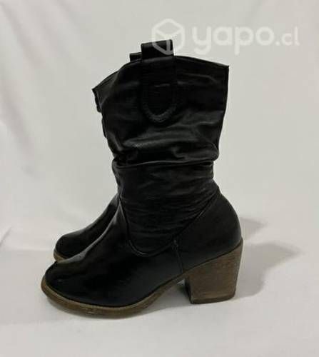 Botín Texano 100% Sintético Marca Index N*36 Negro