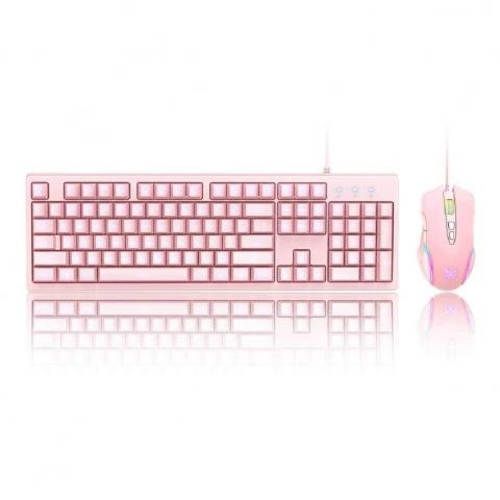 Kit Gamer Rosado Teclado G25 + Mouse