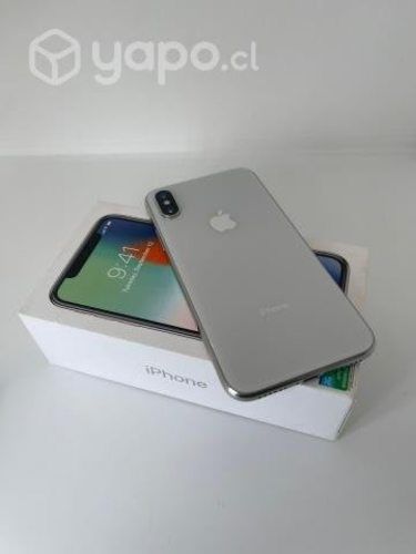 IPhone X 64 Silver gb impecable