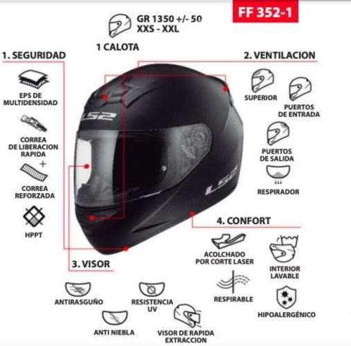 Casco Moto Integral Ls2 Ff352 Rookie Blanco
