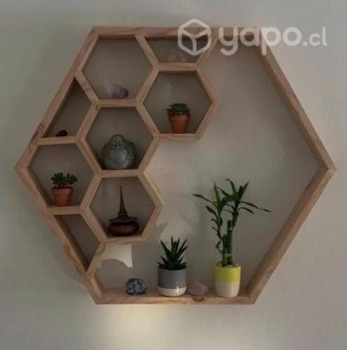 Repisa diseño de panal de abeja