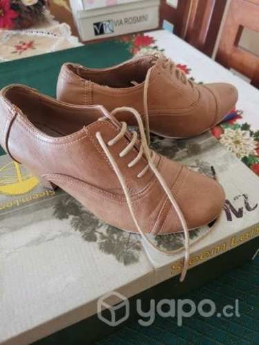 Zapatos café dama