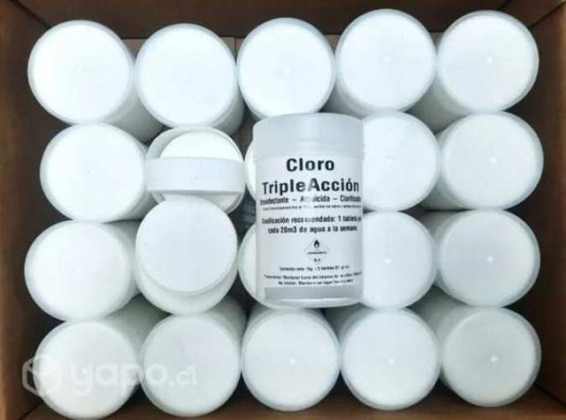 Tabletas de cloro triple accion 20kg