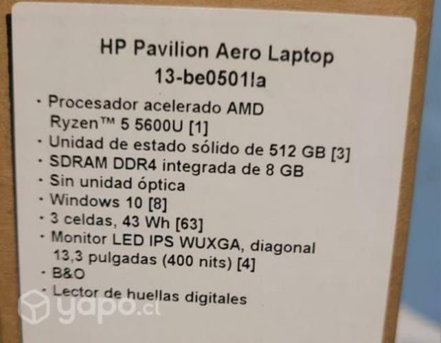 Hp pavilion aero laptop