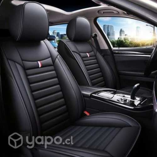 Funda Asiento Auto Deluxe Eco Cuero Milan Negro