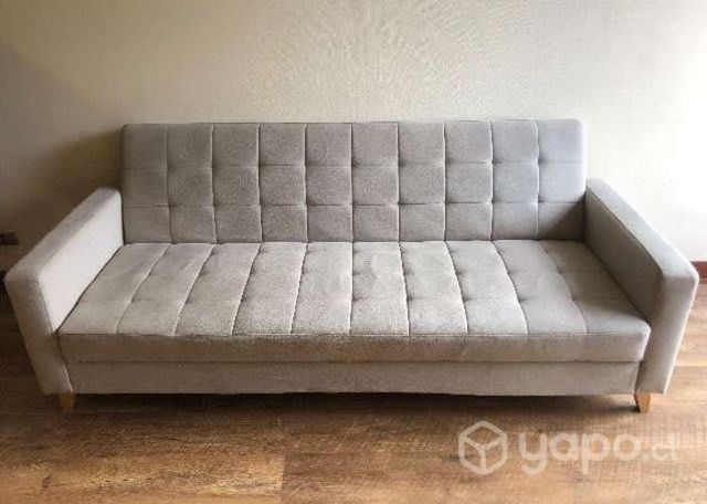 Futón beige con amplio cajón