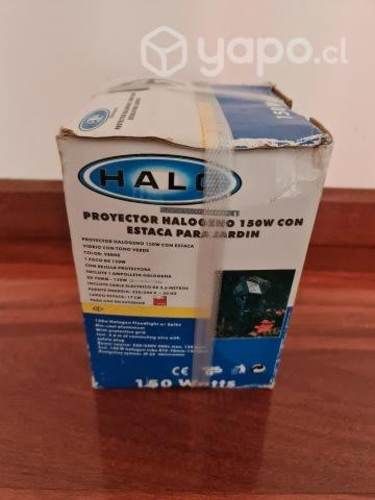 Proyector halógeno 150w con estaca para jardín