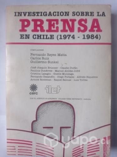 Libro Investigación sobre la prensa en Chile (1974