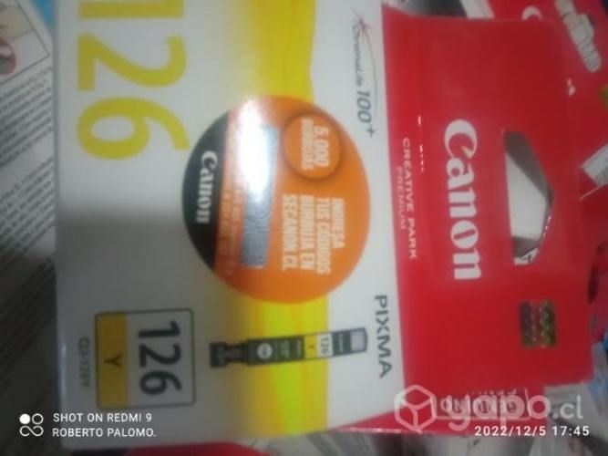 Pack de tintas canon 126 colores originales
