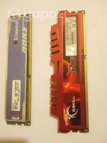 Memorias RAM 8GB DDR3 (Kingston & G.Skill Ripjaws)