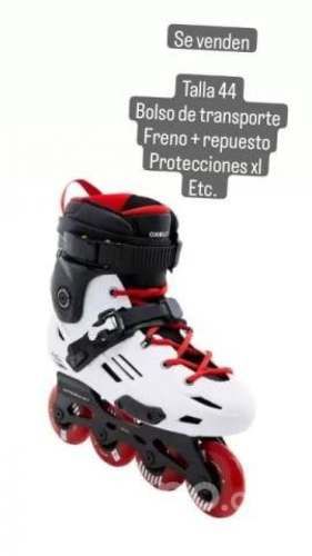 Patines oxelo completo blanco con rojo