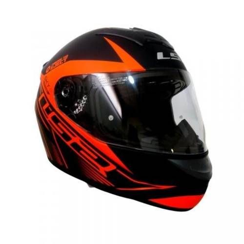 Casco Moto Integral Ls2 Ff352 Lighter Negro Naran