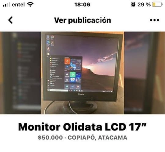 Monitor olidata lcd 17 como nuevo