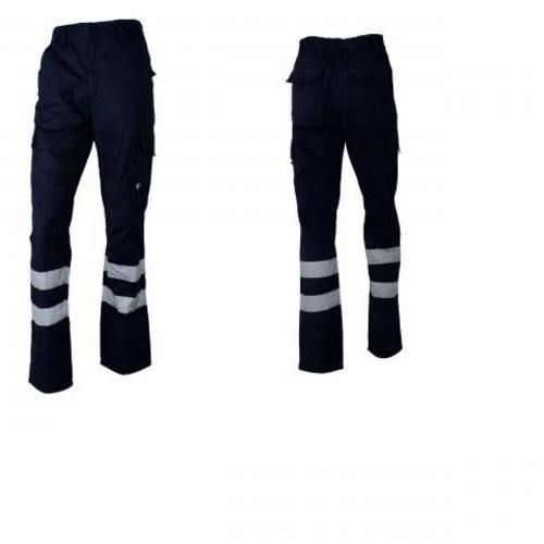 Pantalones cargo con cinta reflectante