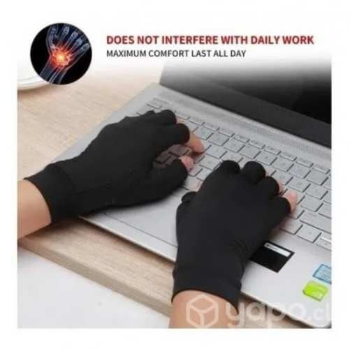 Guantes Compresión Artritis Medio Dedo fibra Cobre