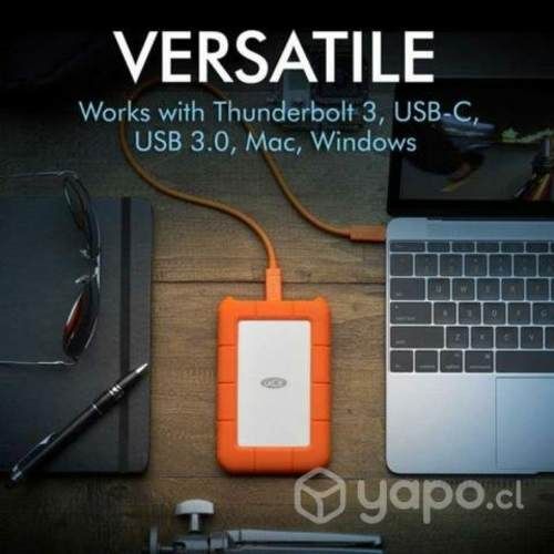 Disco duro externo lacie Rugged 3.0 tipo C de 5TB